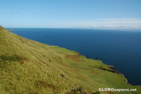 Postcard Road to Kilt Rock. Scotland.