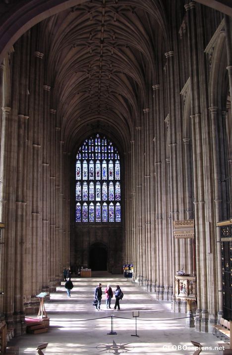 Postcard Canterbury - interior cathedral