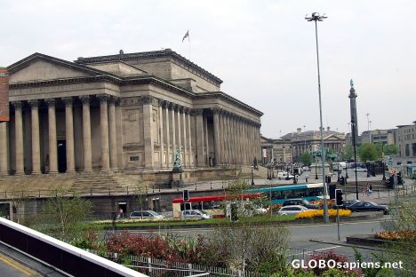 Postcard St Georges hall Lime street Liverpool