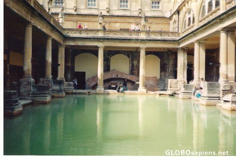 Postcard The roman bathhouse in Bath UK. (not Cheltenham)