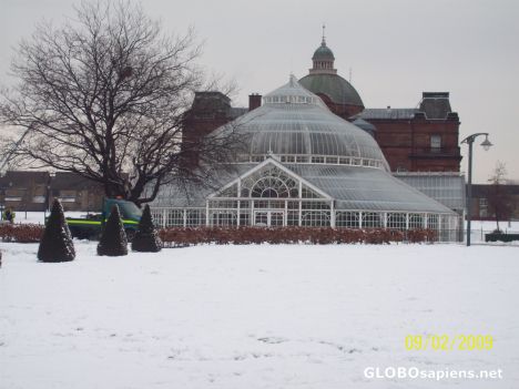 Postcard Winter Gardens Glasgow Green