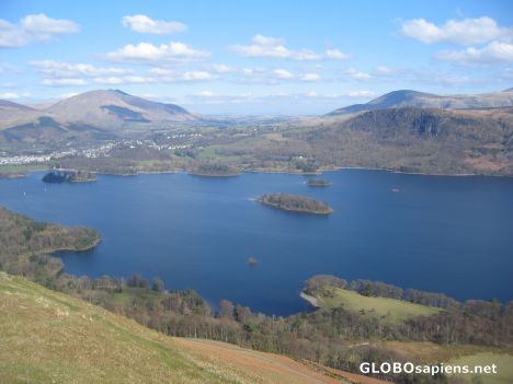 Postcard Derwent Water from Cat Bells