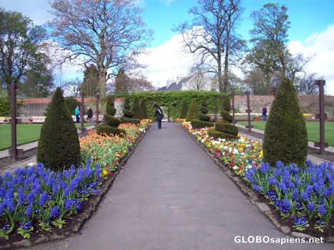 Postcard Victorian walled garden