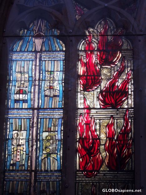 Postcard Stained glass windows
