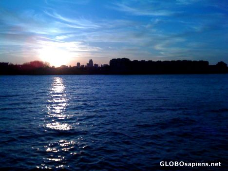 Postcard London - sunset by the Thames