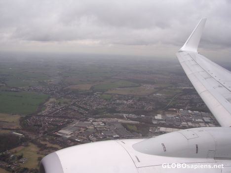 Postcard View from airplane