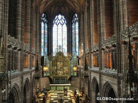 Postcard Lpool cathedral lady chapel