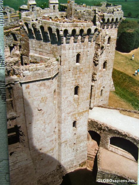 Postcard Raglan castle