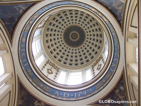 Postcard Dome at the top of staircase