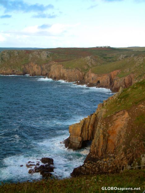 Postcard Land's End (GB) - a crescent of a cliff