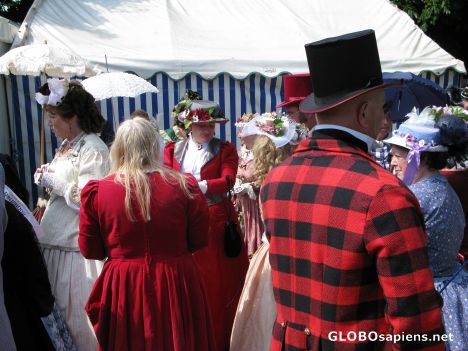Dickens festival - Lady with red flower in hat