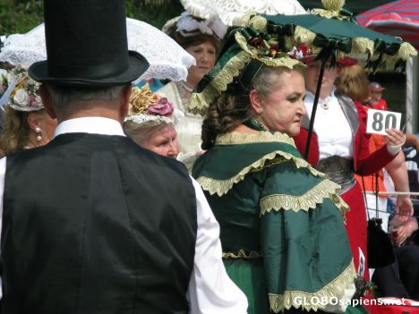 Postcard Dickens festival - Lady in the green dress