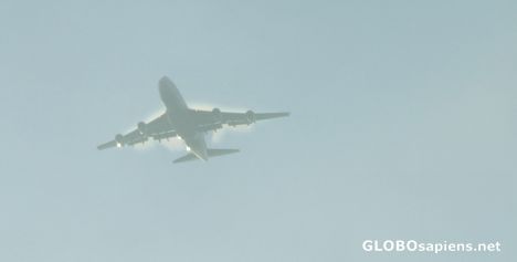 Postcard Plane with a halo