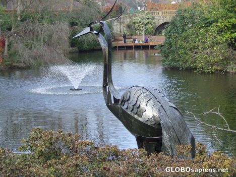 Postcard Iron Heron