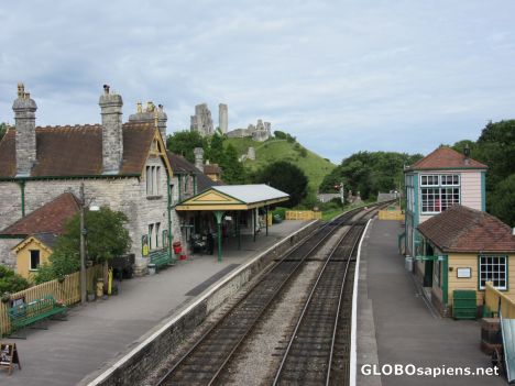 Postcard Corfe Rail Station