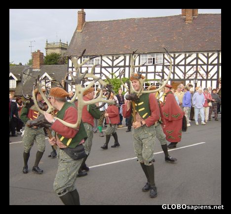 Postcard Horn Dance Outside The Goats Head