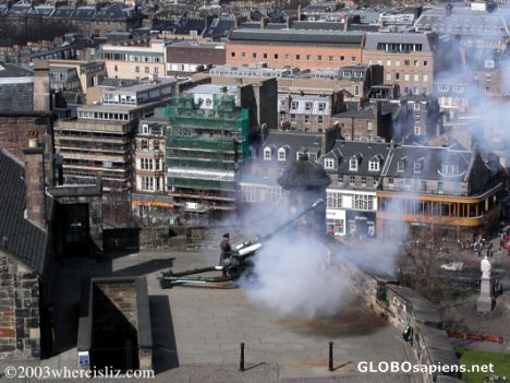 Postcard The One O'Clock Gun, Edinburgh Castle
