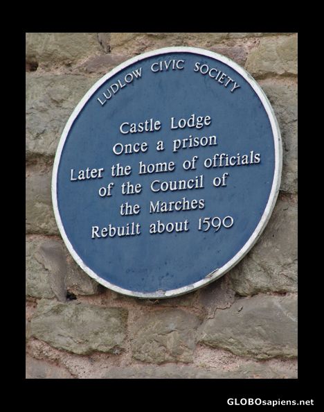 Postcard Castle Lodge Blue Plaque