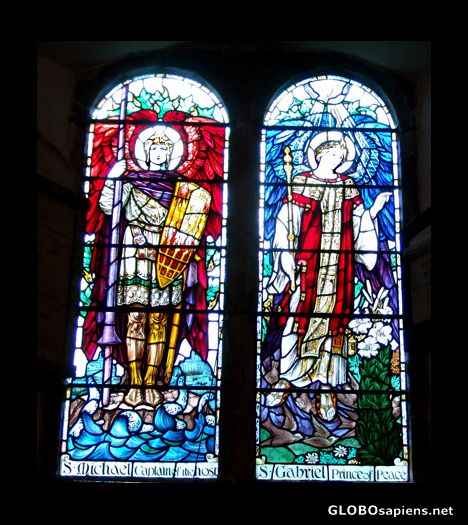 Postcard Stokesay Church Stained Glass