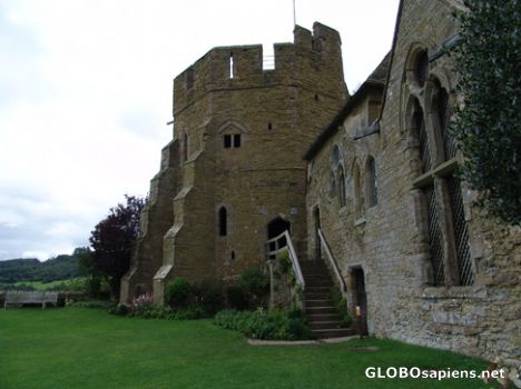 Postcard Stokesay Castle Battlements