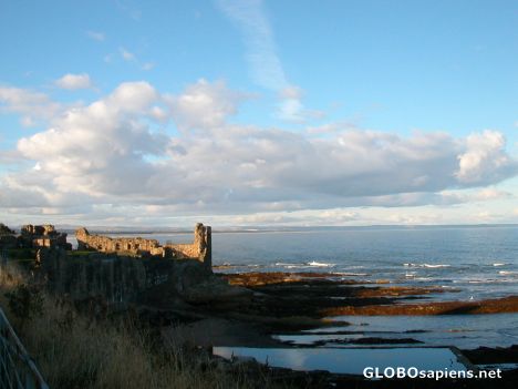 Postcard St. Andrews Cathedral and West Sands