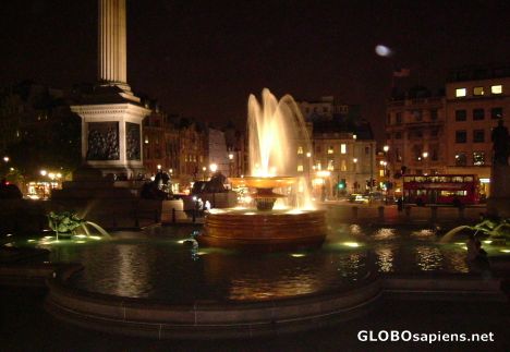 Postcard Trafalgar Square by Night