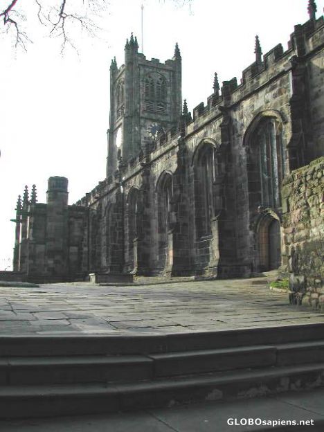 Postcard Church near Morecambe, England