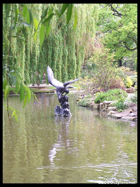 Postcard The Bronze Eagle, Japanese Statue, Regent Park