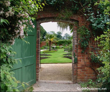 Postcard The Walled Garden Calke Abbey, Derbyshire,England