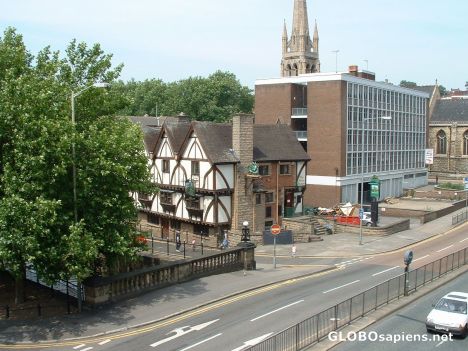 Postcard Lincoln - the Green Dragon pub