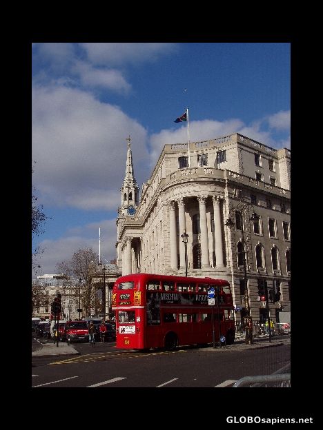 Postcard Trafalger Square and St Martin in the Field