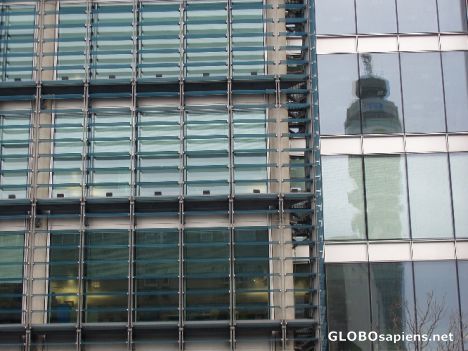 Postcard Reflection Post Office Tower, Euston Road
