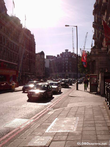 Postcard A random street in London