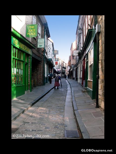 Postcard Strolling the Shambles, York, England