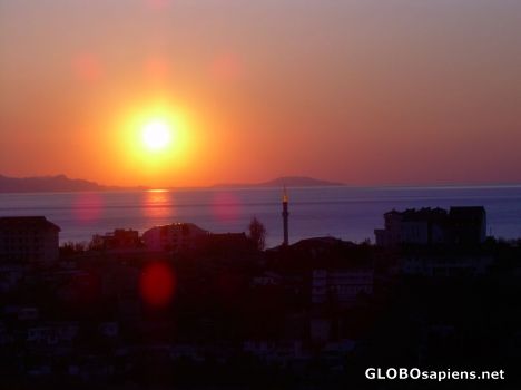 Postcard Sunrise in Alushta