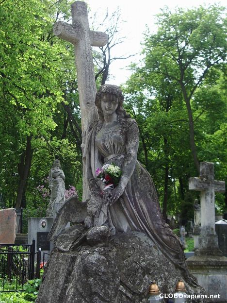 Postcard The grave of Arthur Grottger