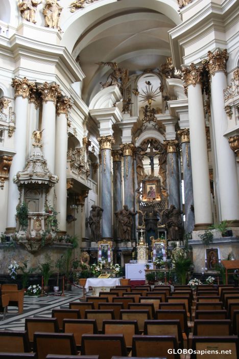 Postcard Dominican Church in Lviv