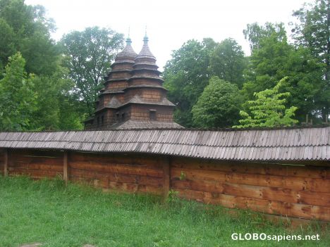 Postcard Church in Museum of Folk Architecture / Rural life