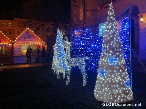 Postcard Lwów (UA) - Christmas decoration & Market