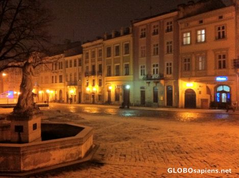 Postcard Lwów (UA) - Fresh snow at the Rynok
