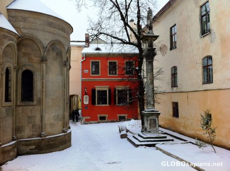 Postcard Lwów (UA) - at the back of the Armenian Cathedral