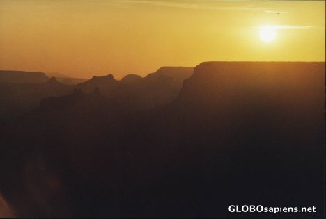 Postcard sunset over grand canyon