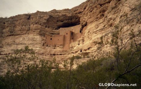 Postcard Multi storey cave dwellings