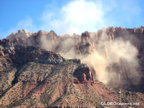 Postcard Rock Fall Down Canyon
