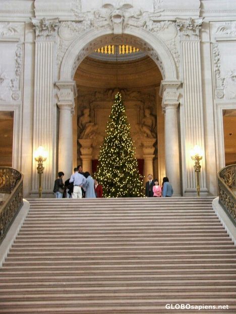 Postcard City Hall Christmas