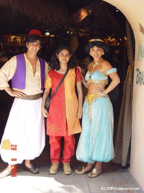 Postcard With AllahDin in Disney land