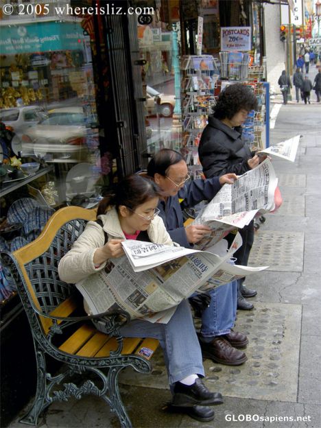 Postcard Morning Papers, Chinatown, San Francisco