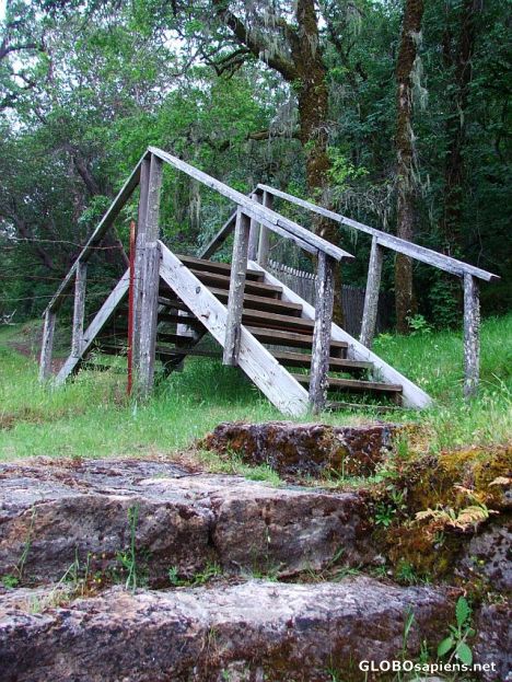 Postcard Steps to the bridge