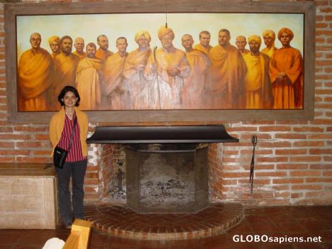Postcard In the hall of RamaKrishna Monastry.