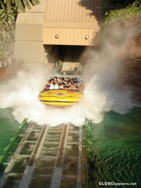 Postcard Jurassic park ride